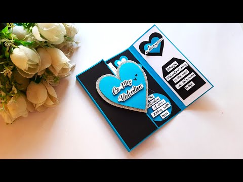 Easy DIY Valentine's Day Card for Boyfriend | Beautiful Valentine's Day Card Idea | Tutorial