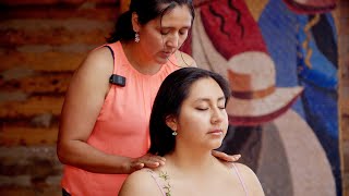 Doña Esperanza's energy cleansing ASMR massage with soft whispering sounds