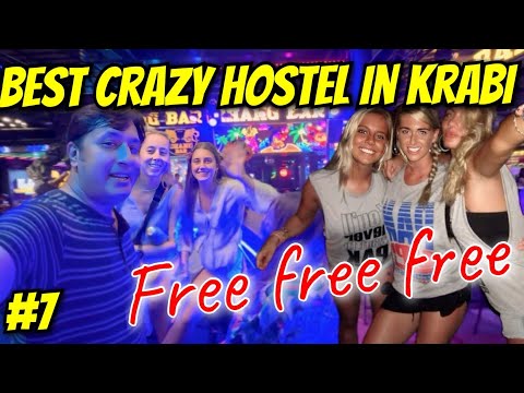 Crazy Night in Krabi Thailand 🇹🇭 | Best Hostel in Krabi Balcony Party Hostel | Ao Nang Beach