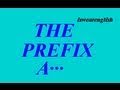 Understanding Prefixes: 'A' and 'Ana'