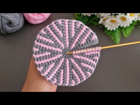 Motif, Coaster, Flower. Make and Sell. How to make a very easy fower coaster motif. Tunisian crochet