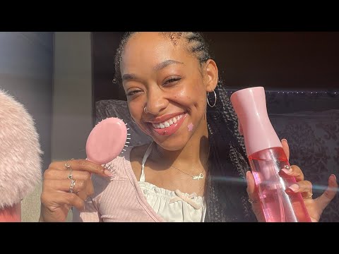 ASMR | 🎀 Big Sister Helps You Relax After A Long Day 🥹 ( Mouth Sounds, Facial, Hair Play)