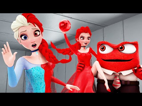 Elsa Frozen - Anger Transformation! (Inside Out 2 Animation)