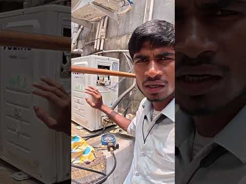 Voltas ac gas charging in Triveniganj || EHSAN