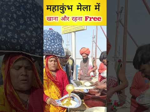 महाकुंभ मेला में खाना और रहना बिलकुल फ्री। 🤩 || Prayagraj Mahakumbh #kumbhmela2025prayagraj #shorts