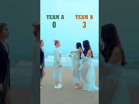 Which team of pretty girls is the winner? (P.3) | CL MEDIA #shorts #beachparty