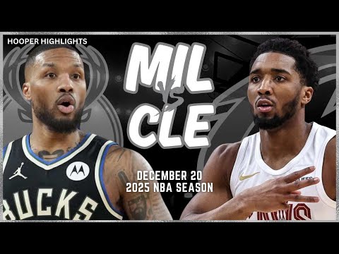 Milwaukee Bucks vs Cleveland Cavaliers Full Game Highlights | Dec 20 | 2025 NBA Season