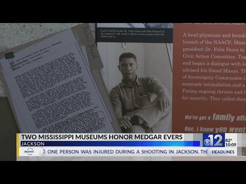 YouTube video thumbnail: Two Mississippi Museums Honor Medgar Evers