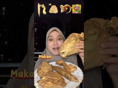 Makan Makanan Serba Emas ✨ 🤢😱 #mukbang #asmreating #food