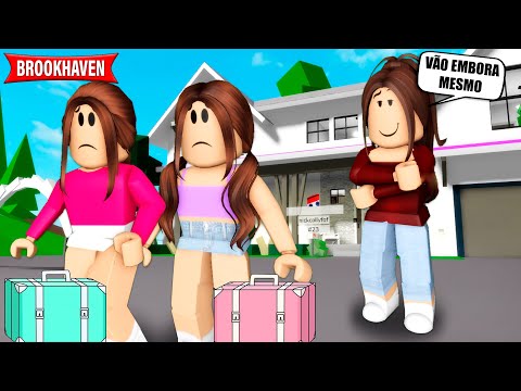 AS MENINAS FUGIRAM DE CASA POR CAUSA DA TIA FOLGADA | Historinhas Brookhaven RP | Roblox