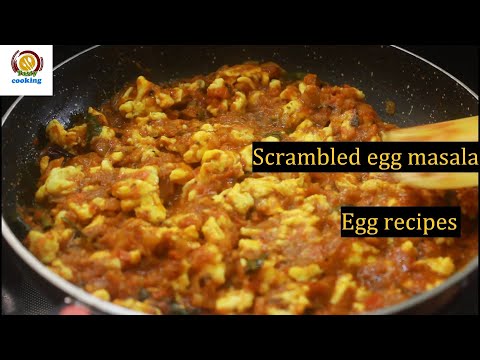 Scrambled egg masala curry/egg curry/egg recipes/egg podimas curry