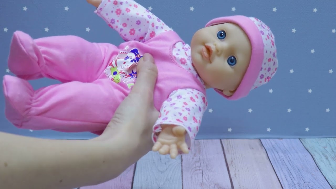 Пупс Little Baby Love в розовом комбинезоне и шапочке 30см с 3лет  - видео Пупс Little Baby Love в розовом комбинезоне и шапочке 30см с 3лет  - видео