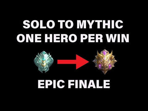Solo To Mythic Challenge: One Hero Per Win - High WR (Epic Finale) | MLBB
