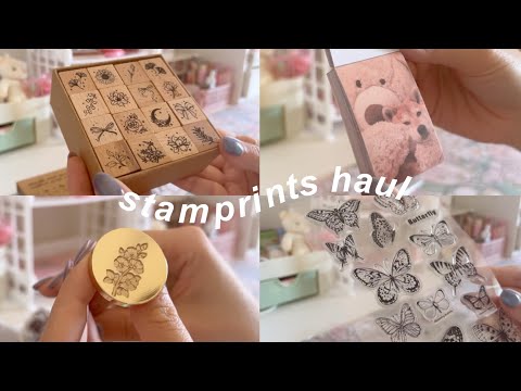 Unboxing pretty art supplies  🧸 ft @stamprints