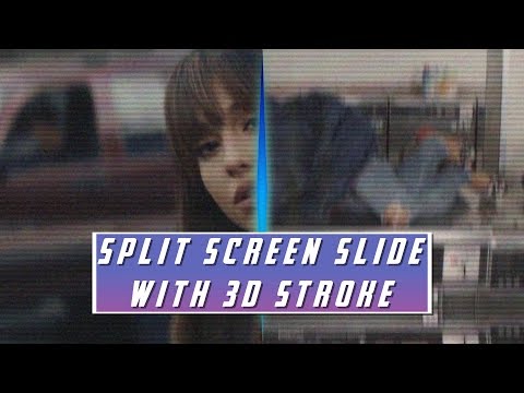 split screen slide w/ 3d stroke + overlays | after effects ...