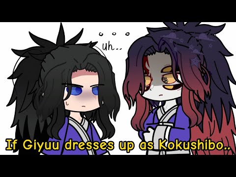 If Giyuu dresses up as Kokushibo || Gacha Club || Demon Slayer ||