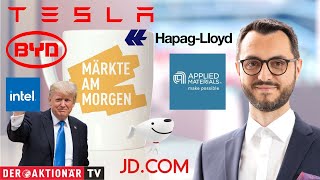 Märkte am Morgen: Intel, JD.com, Applied Materials, BYD, Tesla, NetEase, Hapag-Lloyd
