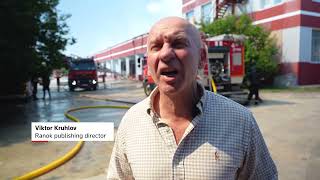YouTube video thumbnail: Russian Drone Strike Sets Fire to Millions of Books