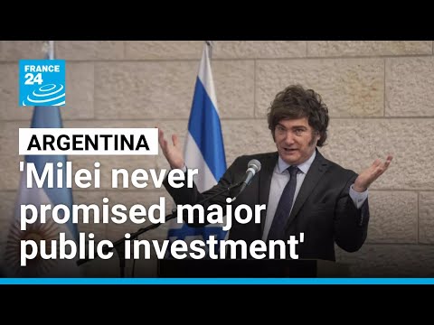 YouTube video thumbnail: Argentina: 'Milei Never Promised Major Public Investment — he Promised Cuts'