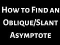 Oblique Asymptotes and Long Division