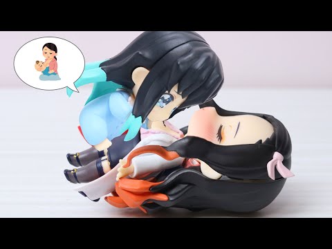 禰豆子のミルクを飲む無一郎【鬼滅の刃】【コマ撮り】【ねんどろいど】