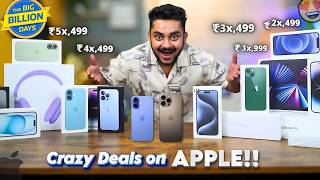 Biggest Apple Sale 🔥 iPhone, iPad, Watch, AirPods – Crazy Price Drops! | Flipkart BBD + Amazon Sale