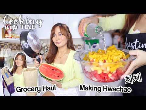 Affordable Grocery Haul & Making KOREAN HWACHAE 화채 😍