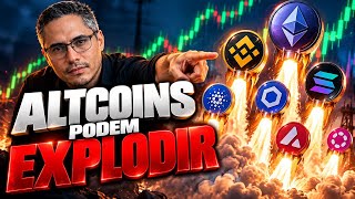 BITCOIN EM PONTO DECISIVO - ALTCOINS PODEM EXPLODIR E SUBIR MUITO EP:1163