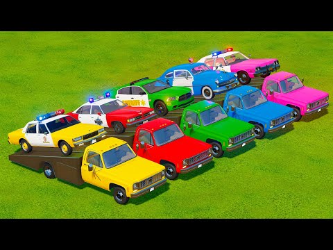 TRANSPORTING POLICE CARS WITH TOW TRUCKS & WHEEL LOADERS! Farming Simulator 22