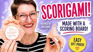 Scorigami Gift Pouch | Easy Origami-Inspired Paper Gift Pouch with a Score Board! | Episode 420