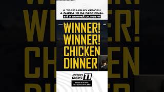 Vencer uma #pgs é bom, mas vencer com Chicken Dinner na última queda é melhor ainda! 🐔🍗 #pgs11