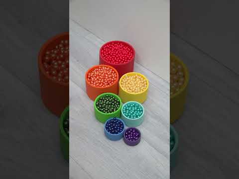 Oddly Satisfying🔮🌈 video💯 Colored Beads and Balls #beads #oddlysatisfying #dominogirl