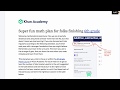 Khan Academy Learning Plans Overview