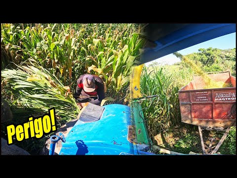 💥 ESTOUROU A MANGUEIRA DA ENSILADEIRA! Tive que correr com a BMW G650 GS 🚜🏍️