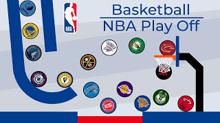 Basketball Marble Race NBA playoffs 2024-2025