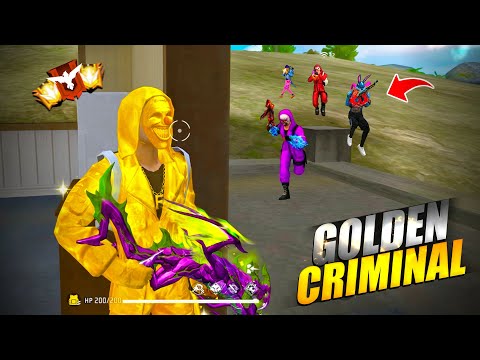 FREEFIRE 🔥" Golden Criminal " 🤯 Solo vs Squad VSS + AWM 🤯 28 Kills Op - Garena free fire #freefire