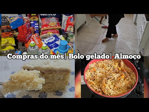 COMPRAS DE SUPERMERCADO, LAVEI A COZINHA, FIZ BOLO GELADO, ALMOÇO RÁPIDO, ROTINA DO DIA