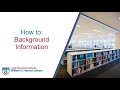 Research Skills and Information Sources