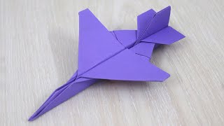 How to Make a Paper Jet Fighter Airplane - Origami Fighter Jet