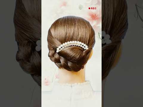 โจ Easy & Elegant Updos with Hair Accessories ๐ #Updo #Hairstyle