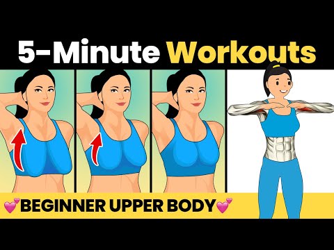 5 MIN 💕 BEGINNER UPPER BODY WORKOUT FOR WOMEN 💕 NO EQUIPMENT