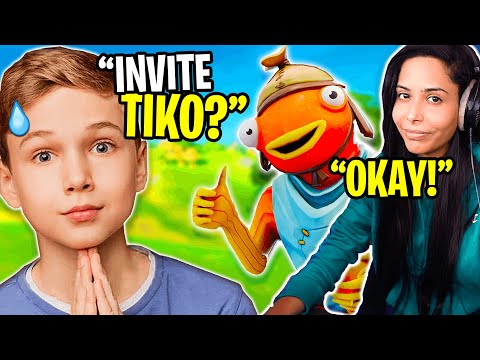 I INVITED TIKO - Little Kid's REACTION (Fortnite - Battle Royale) Chica
