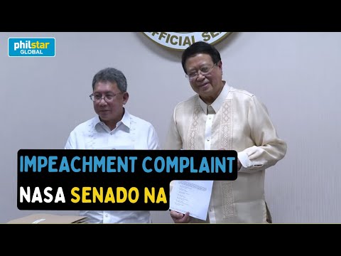 Impeachment complaint laban kay VP Sara Duterte na-turnover na sa Senado