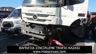 Bafra'da Zincirleme trafik kazası