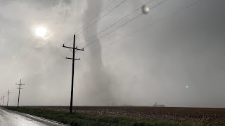 Tornado moves through Grinnell, Kansas - May 18, 2025