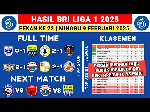 Hasil Liga 1 2025 - PSIS vs Persib - Klasemen Liga 1 2024 Terbaru Hari Ini - Liga 1 Indonesia