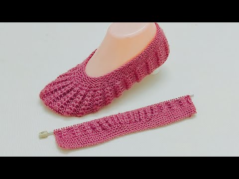 New design very easy knitting ladies booties // slipper // socks