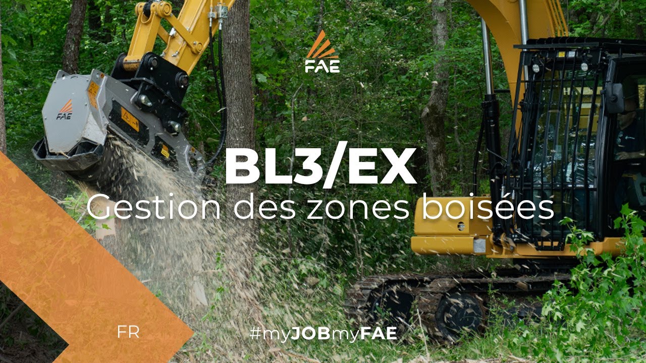 Video - FAE BL3/EX - Le broyeur forestier FAE BL3/EX monté sur une pelle Supertrak SK200MX