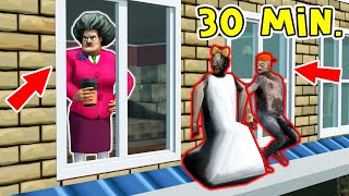 4 Ways to Rob Scary Teacher's House - funny horror animation (30 mins of fun)
