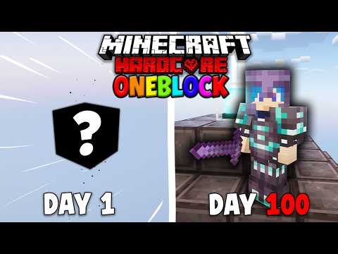 100 Hari Minecraft Hardcore RANDOM ONE BLOCK